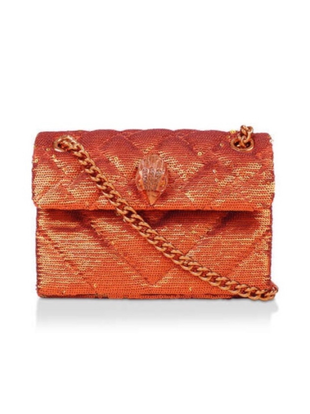 ‼️NEW Kurt Geiger Mini Kensington Orange Sequin Crossbody Bag